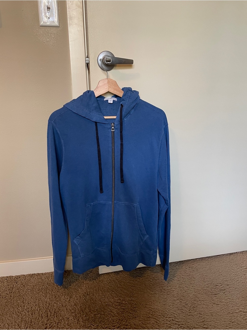 James Perse Men’s Zip Hoodie Sweater - Blue